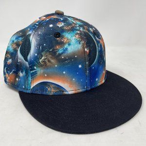 Quanhaigou Galaxy Space Back Snapback Hat Adjustable Cap One-Size